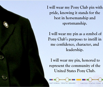 Pony Club Pin Promise Pledge